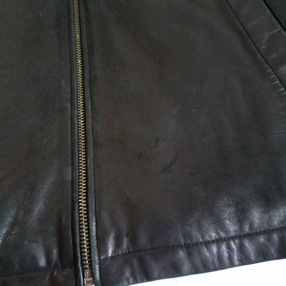 Chereskin Exterior Soft Leather Jacket LARGE Mens FLAWS Quilted Lining 48" Chest - Picture 10 of 16